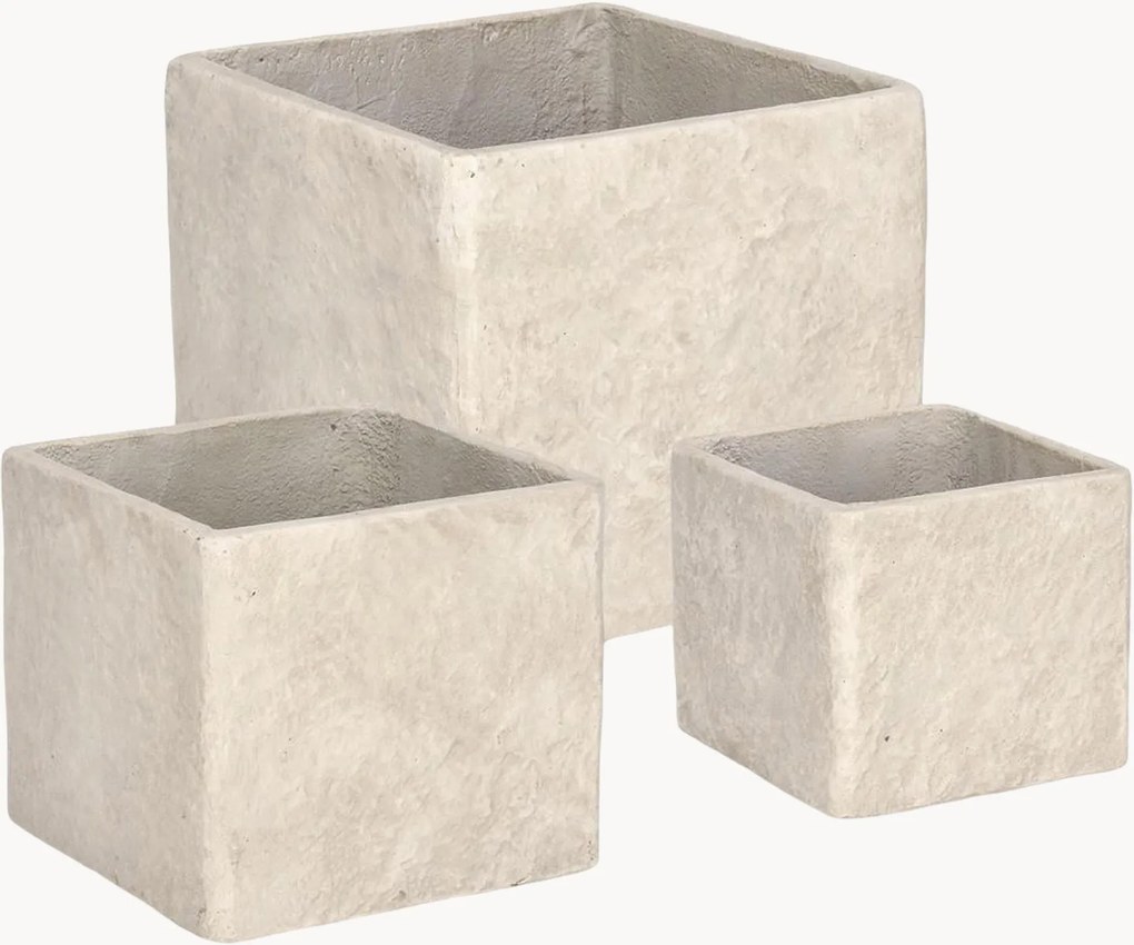 Vasos para exterior artesanais Meili, conjunto de 3