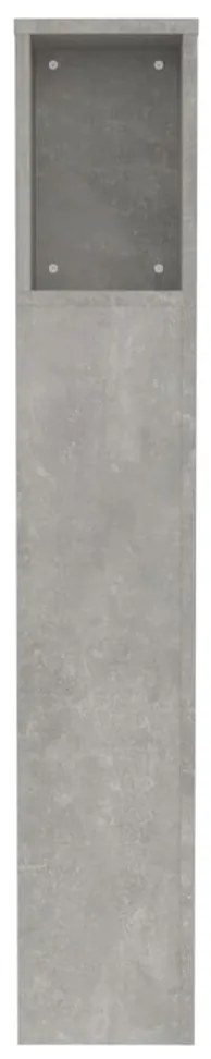 Armário de cabeceira 100x18,5x104,5 cm cinzento de betão