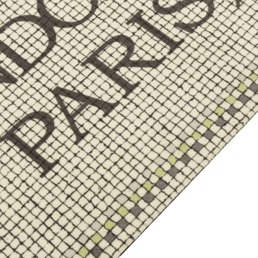 Tapete de cozinha lavável 45x150 cm veludo padrão capital home