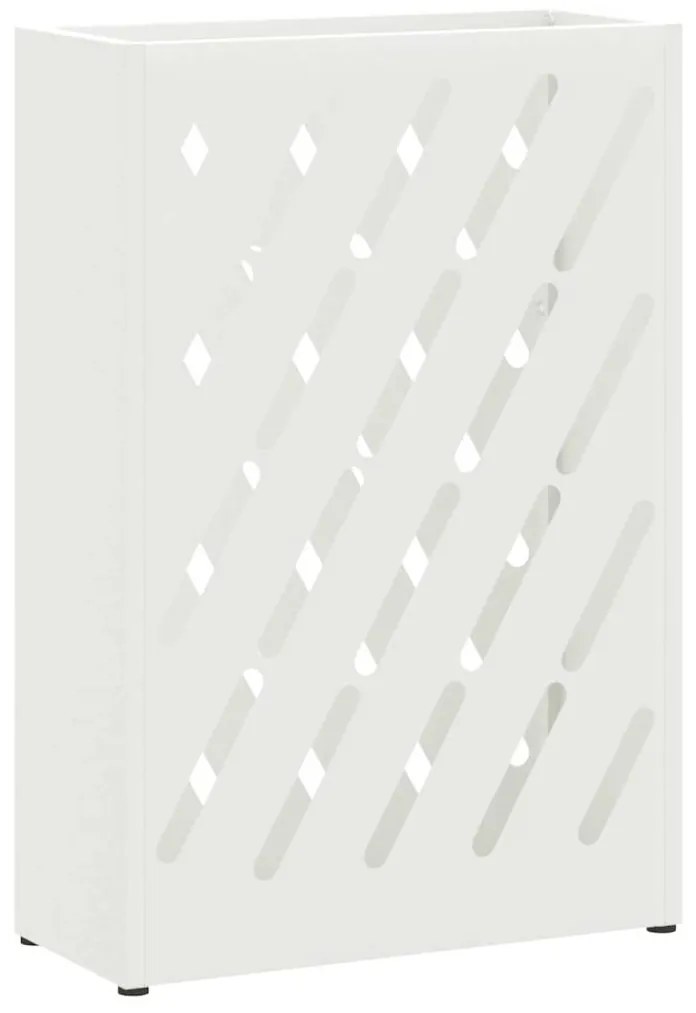Suporte de guarda-chuva branco 28x12x41 cm em aço