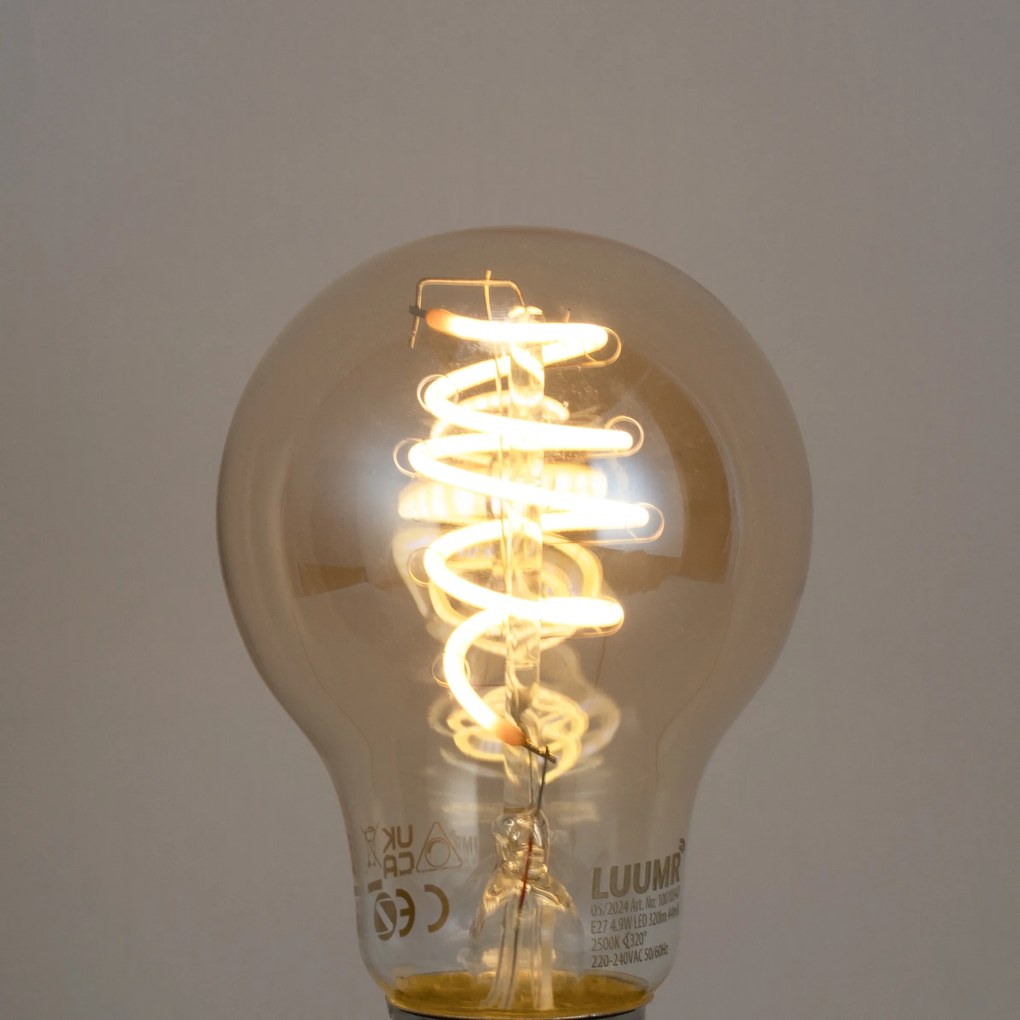 Conjunto de 5 lâmpadas LED E27 inteligentes reguláveis A60 âmbar 4,9W 320 lm 2500K Zigbee