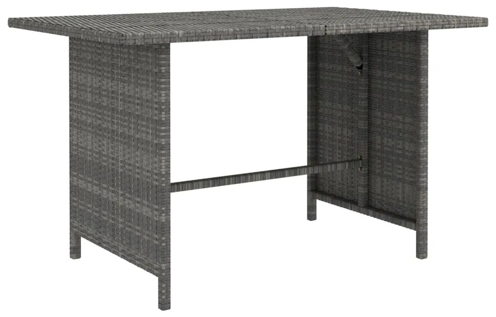 10 pcs conjunto lounge de jardim c/ almofadões vime PE cinzento