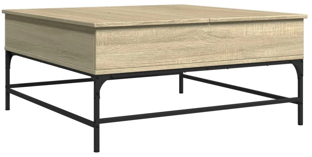 Mesa de centro 95x95x45 cm deriv. madeira/metal carvalho sonoma