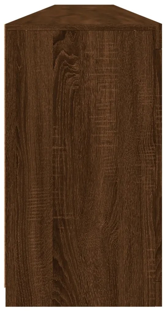 Aparador com luzes LED 283x37x67 cm carvalho castanho