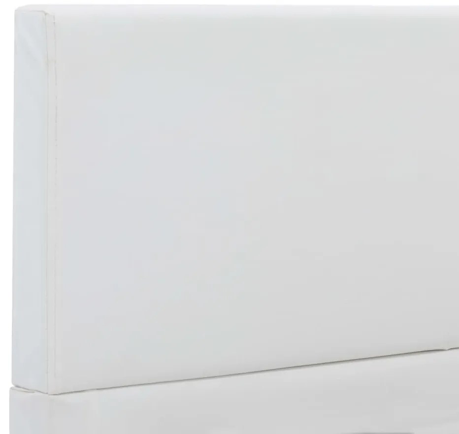 Estrutura de cama 140x200 cm couro artificial branco