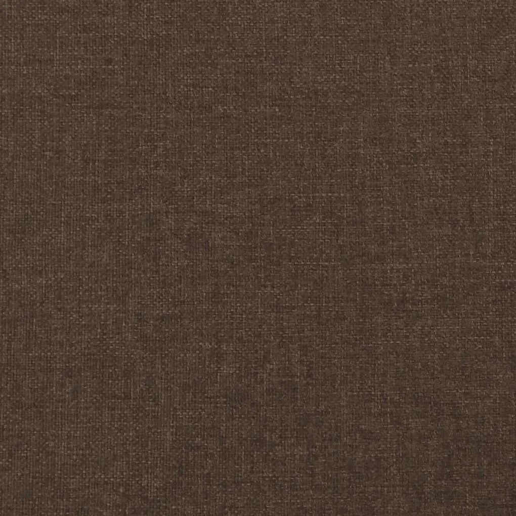 Cama box spring c/ colchão/LED 120x190cm tecido castanho-escuro