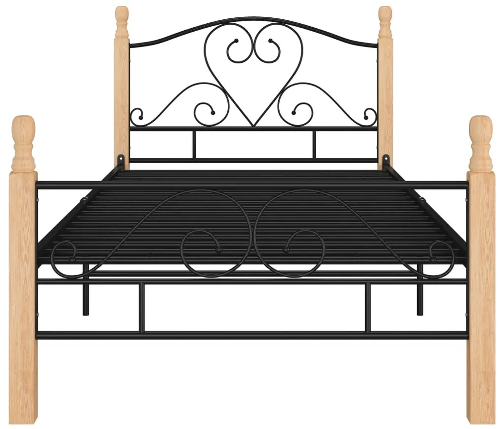 Estrutura de cama 100x200 cm metal preto