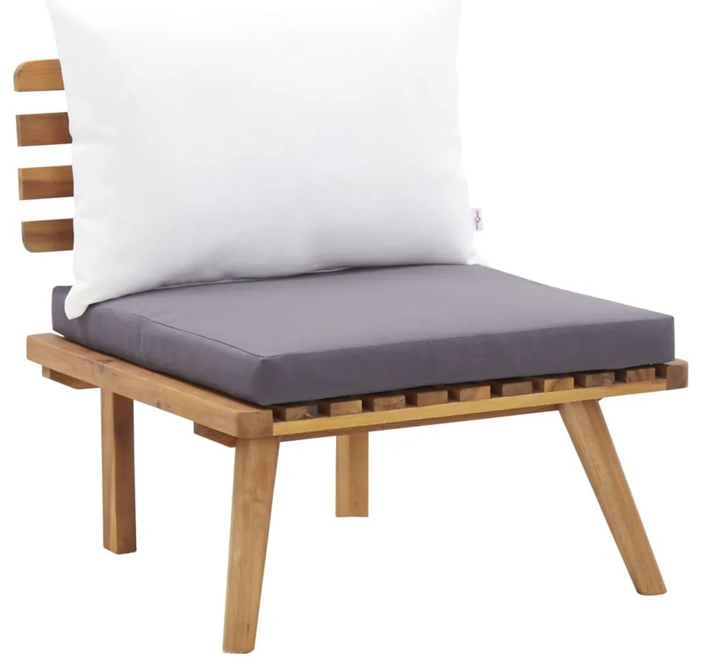 Conjunto lounge de jardim 5 pcs madeira de acácia maciça