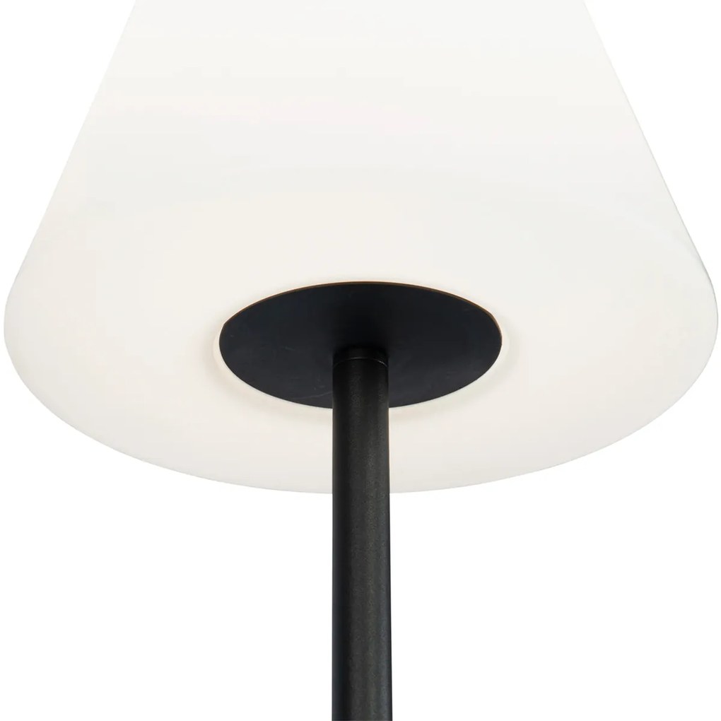 LED Candeeiro de pé de exterior moderno inteligente com abajur preto e branco incl. Wifi A60 - Virginia Design
