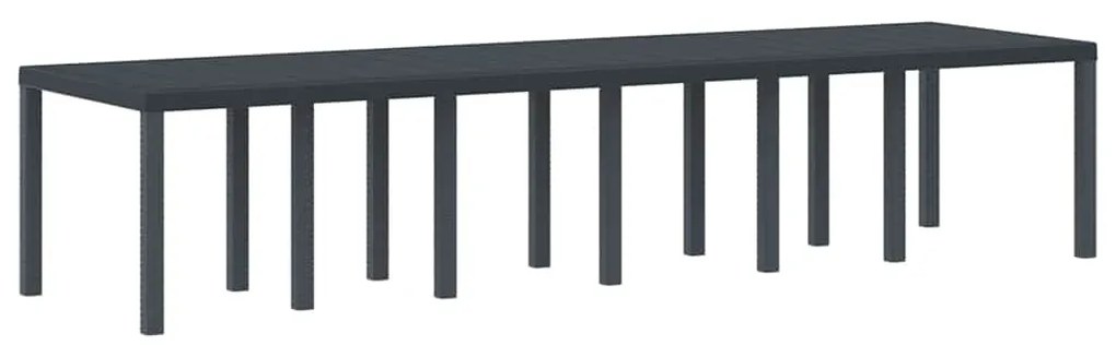 Conjunto de Jantar de Jardim 13 pcs Antracite Grande