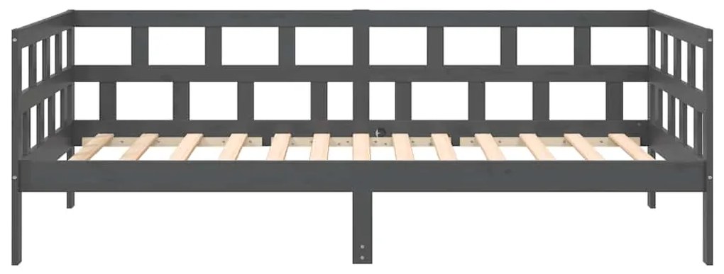 Sofá-cama 80x200 cm madeira de pinho maciça cinzento