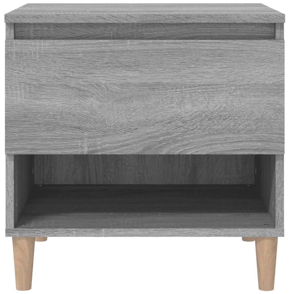 Mesa de cabeceira 50x46x50 cm derivados de madeira cinza sonoma