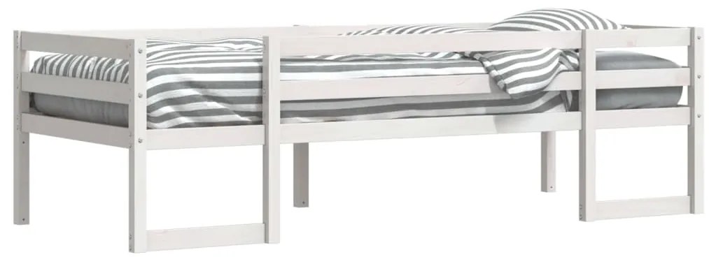 Estrutura de cama infantil 90x190 cm pinho maciço branco