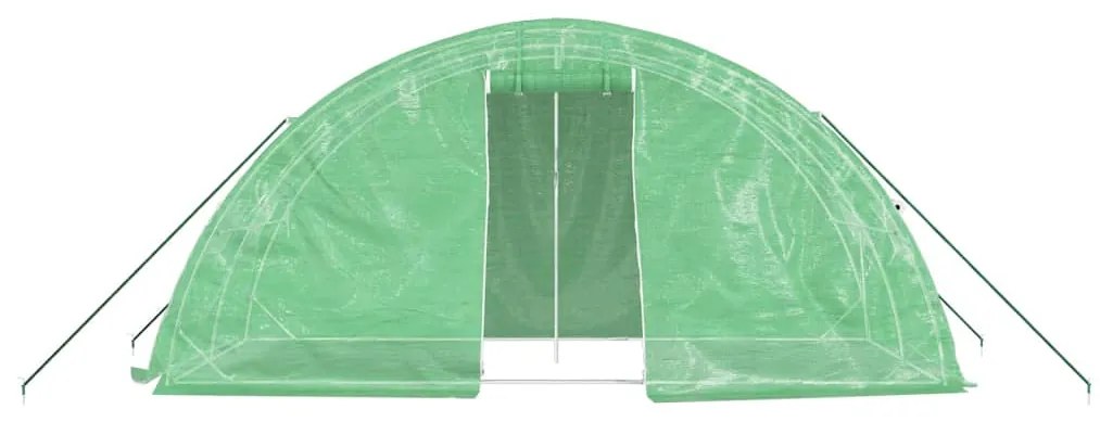 Estufa com estrutura de aço 10 m² 5x2x2,3 m verde