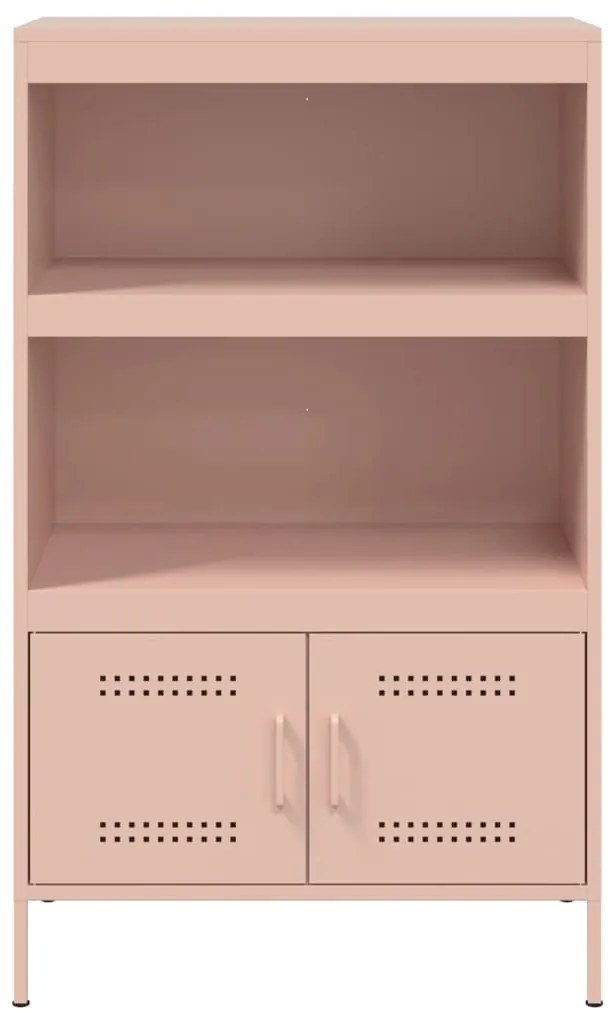Aparador alto 68x39x113 cm aço rosa