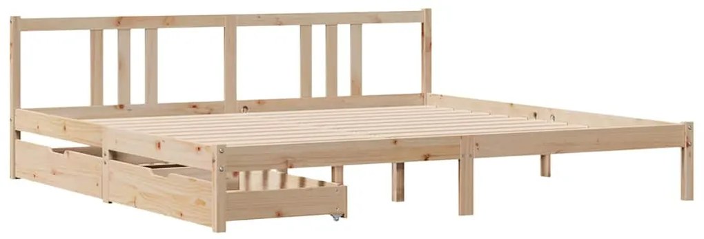 Cama sem colchão 180x200 cm madeira de pinho maciça