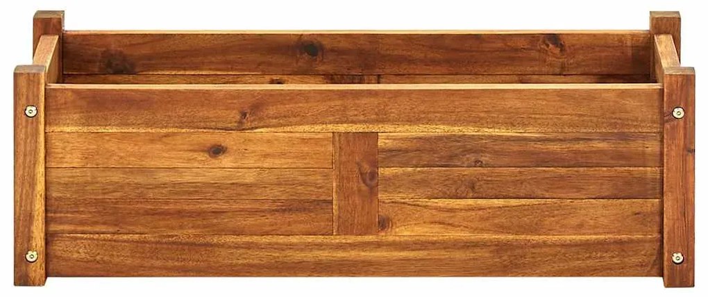 Canteiro elevado de jardim 76x27,6x25 cm madeira de acácia