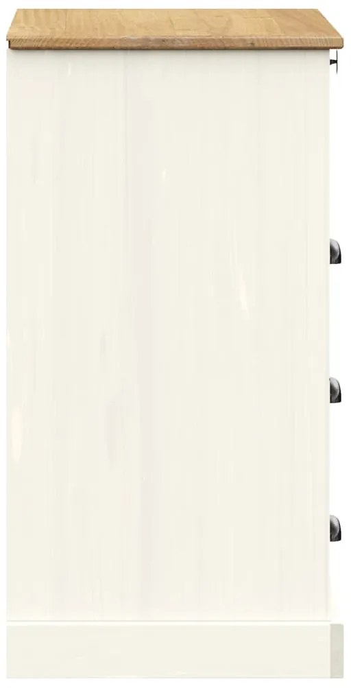 Armário com gavetas VIGO 80x40x76 cm pinho maciço branco