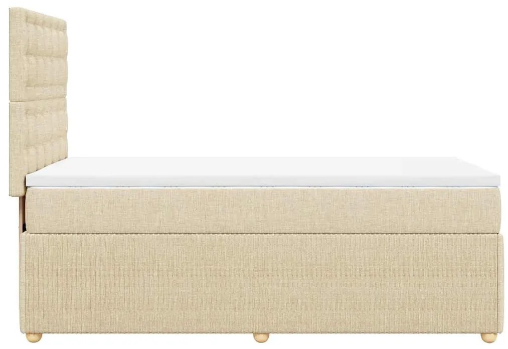 Cama com molas/colchão 90x190 cm tecido cor creme