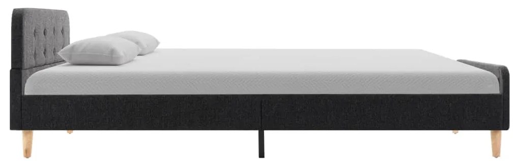 Estrutura de cama 120x200 cm serapilheira cinzento-escuro