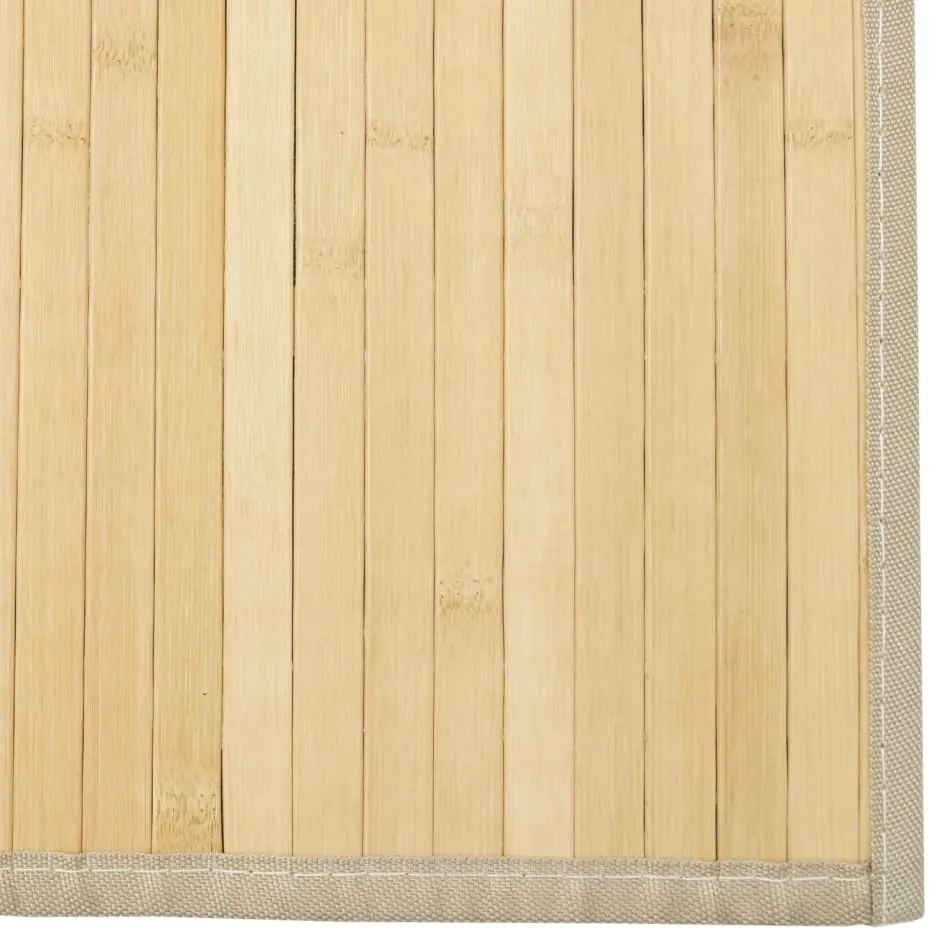 Tapete retangular 60x100 cm bambu cor natural clara