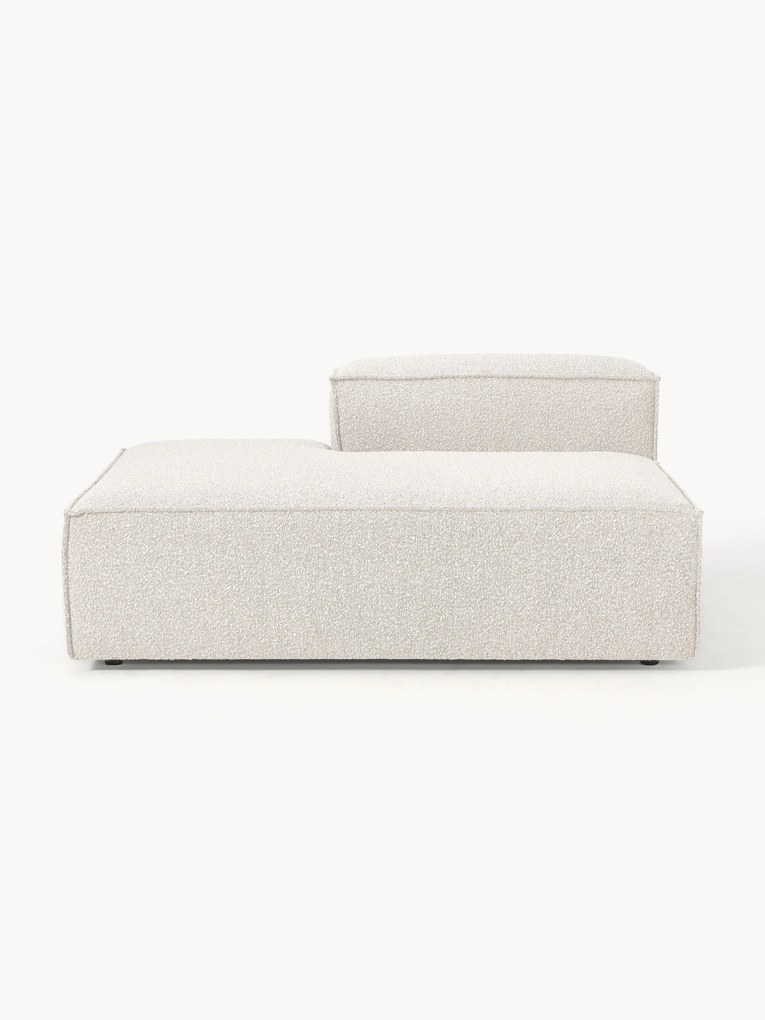 Módulo chaise longue em bouclé Lennon