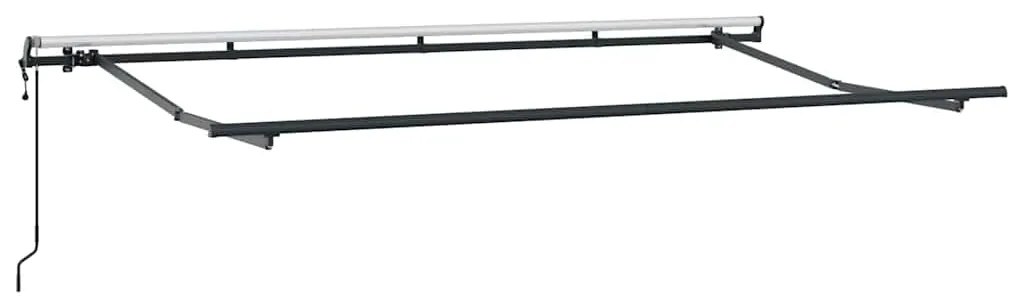Toldo Retrátil Manual Vermelho e Antracite