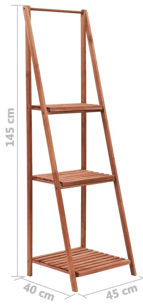 Suporte para plantas madeira de cedro 45x40x145 cm