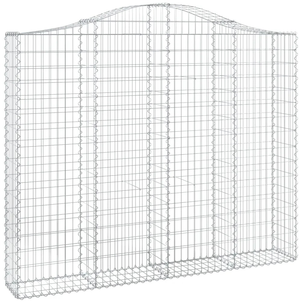 Cestos gabião arqueados 3pcs 200x30x160/180cm ferro galvanizado