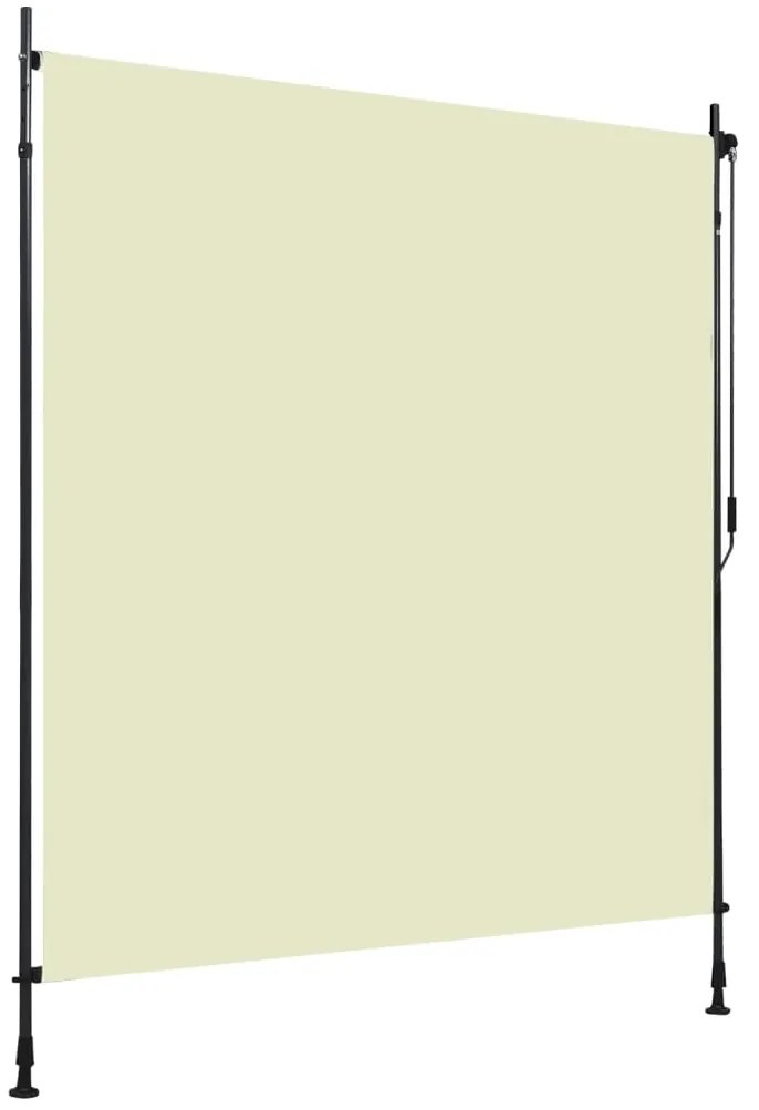 vidaXL Estore de rolo para exterior 200x270 cm creme