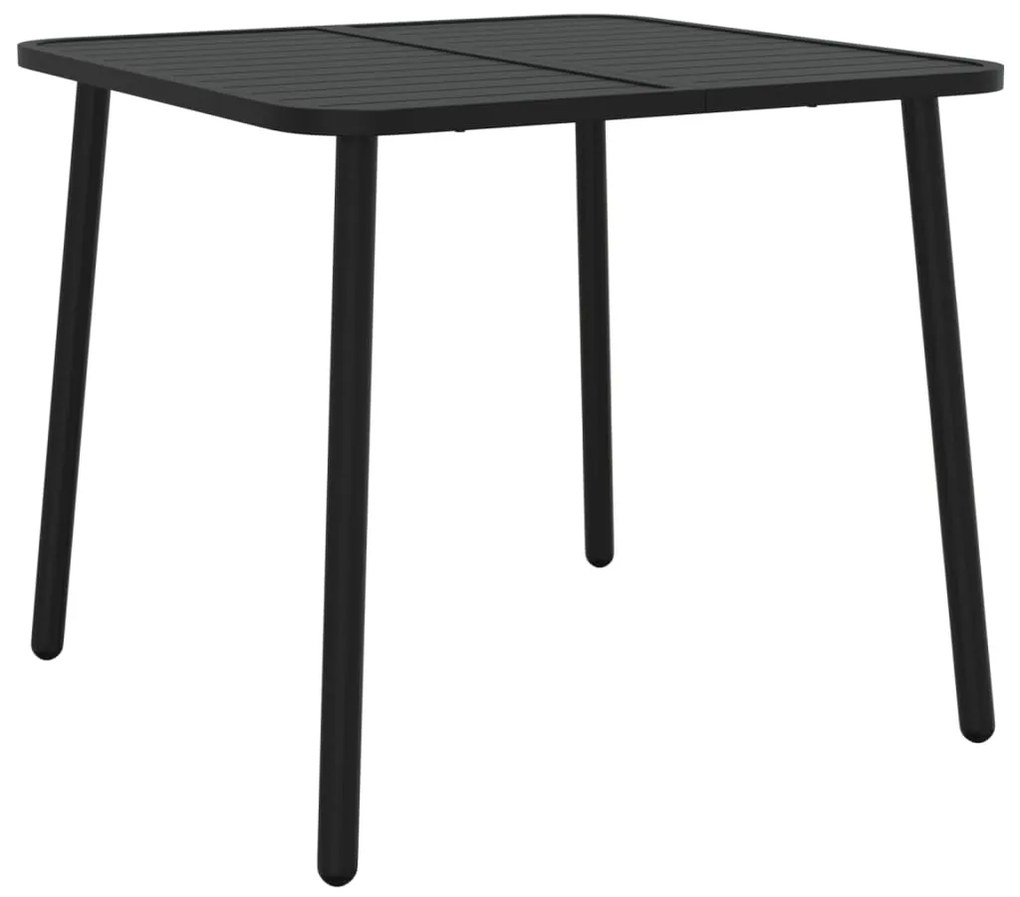 3 pcs conjunto de jantar para jardim aço antracite