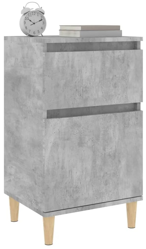 Mesa de cabeceira 40x35x70 cm cinzento cimento