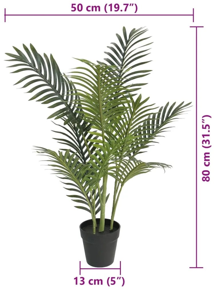 Palmeira artificial 80 cm PP verde