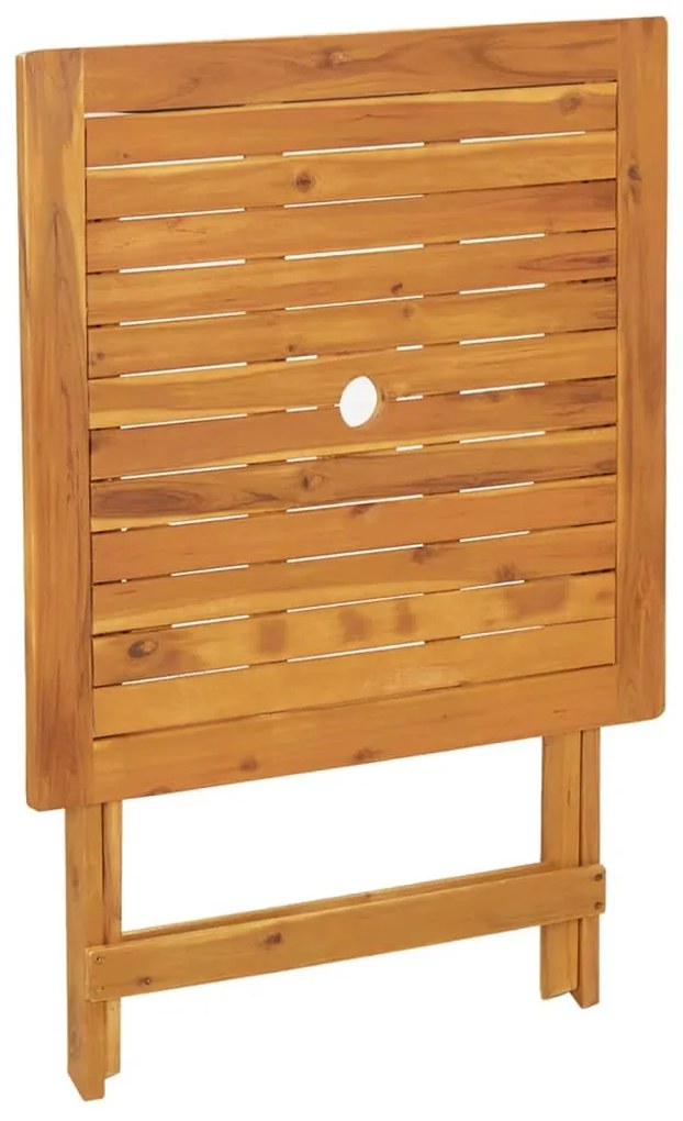 3 pcs conjunto de bistrô vime PE e madeira maciça cinzento