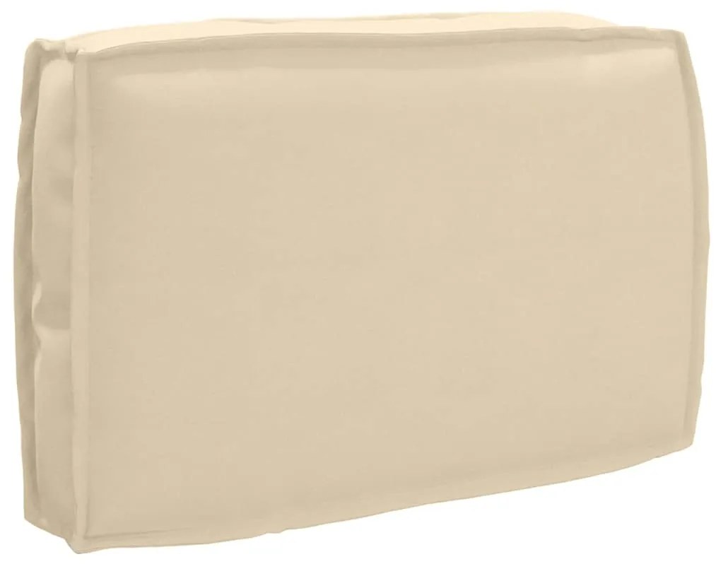 vidaXL Almofada de Palete para Encosto Bege 60 x 40 x 12 cm, Tecido Oxford