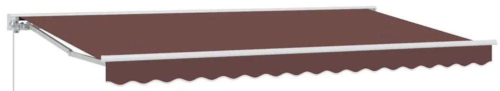 Toldo Retrátil Manual Castanho 400x200 cm