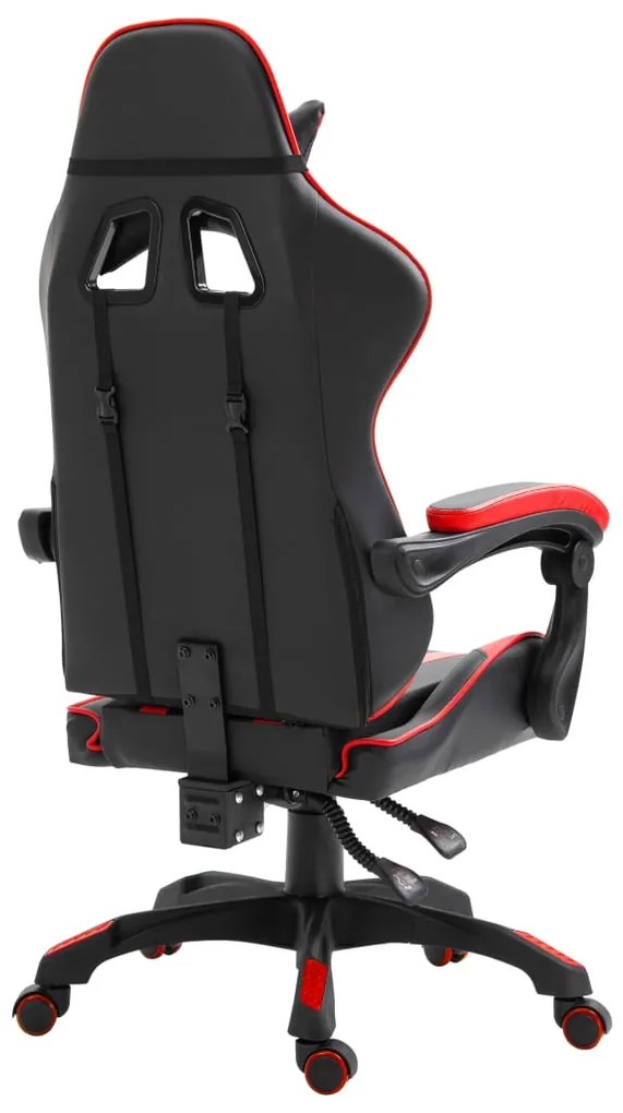 Cadeira de gaming couro artificial vermelho