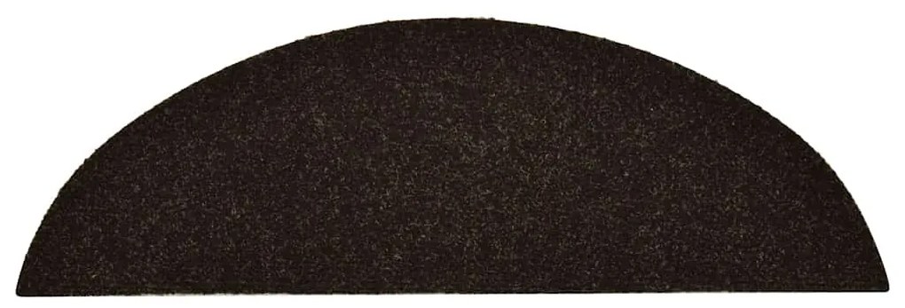 Tapetes de escada adesivos 30 pcs 56x17x3 cm castanho-escuro