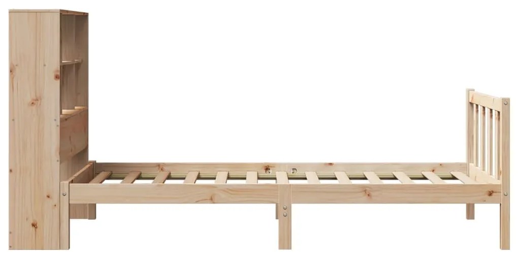 Cama com estante sem colchão 100x200 cm pinho maciço