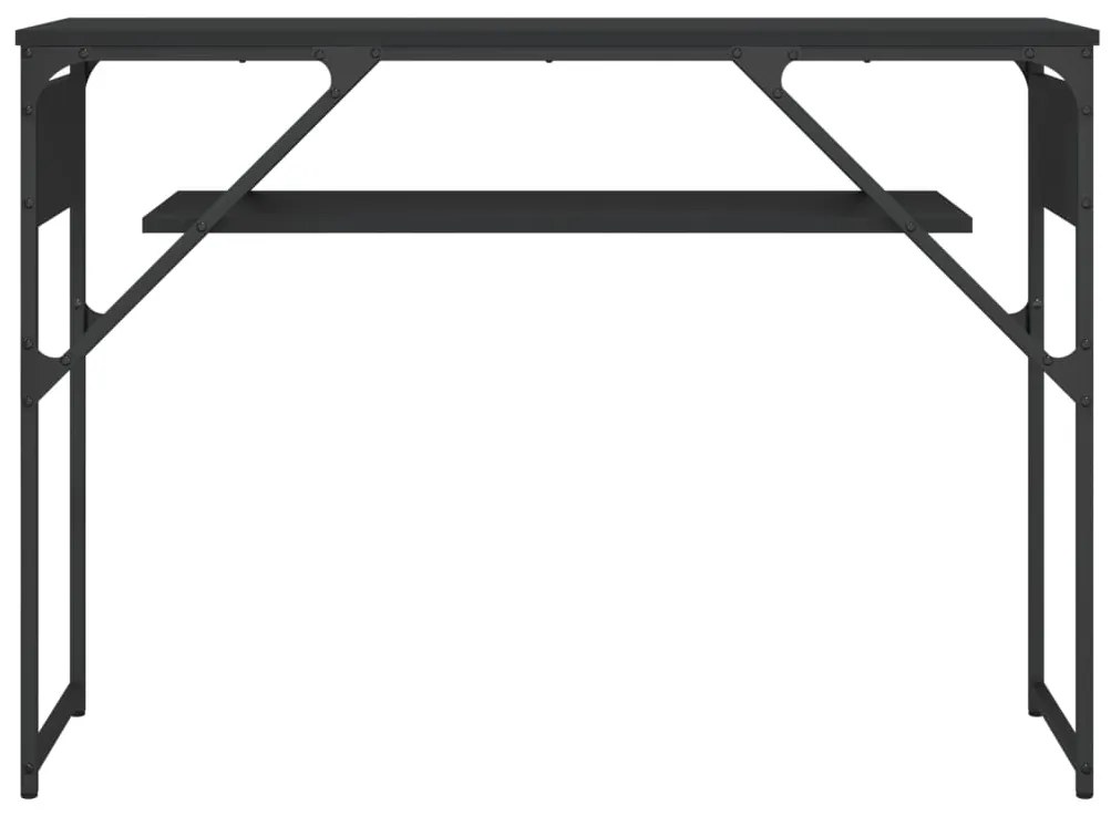 Mesa consola c/ prateleira 105x30x75 cm derivados madeira preto