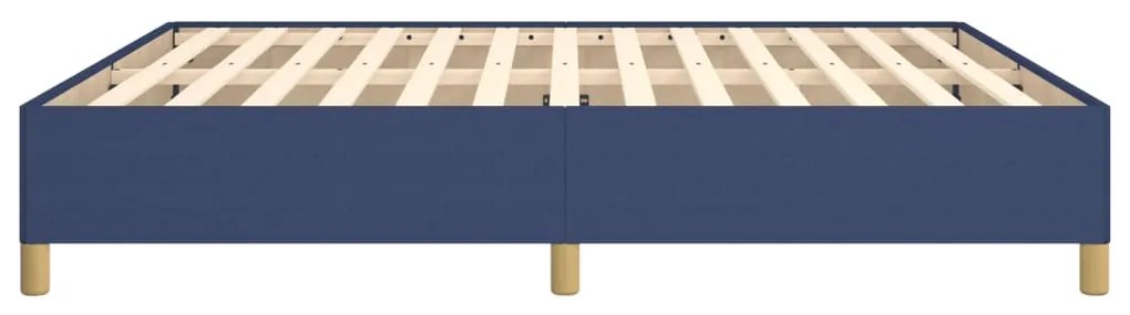 Estrutura de cama sem colchão 160x200 cm tecido azul