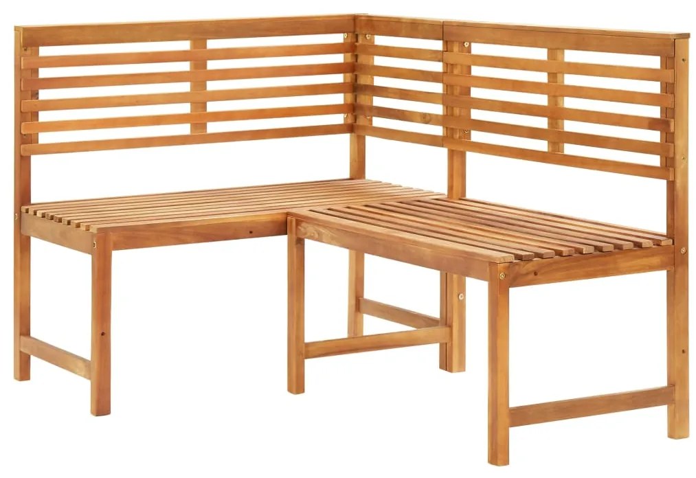 4 pcs conjunto de bistrô em madeira de acácia maciça