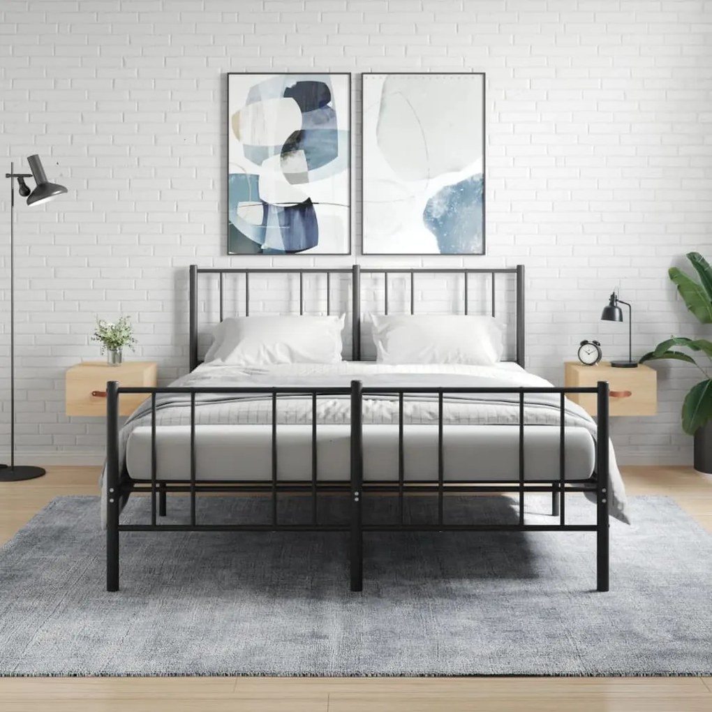 vidaXL Mesas de cabeceira parede 2 pcs 35x35x20 cm cor carvalho sonoma