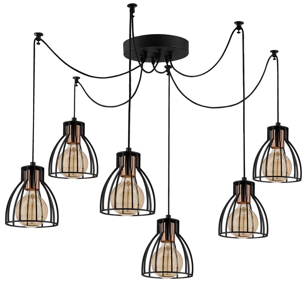 Candeeiro de Teto Kemah – Preto – Diâmetro 135 cm, Altura 106 cm