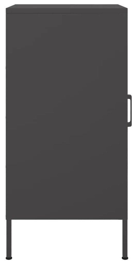 Aparadores 2 pcs 36x39x79 cm aço preto