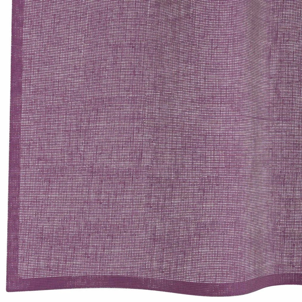 Cortinas de voile com laços 2 pcs roxo 140x140 cm