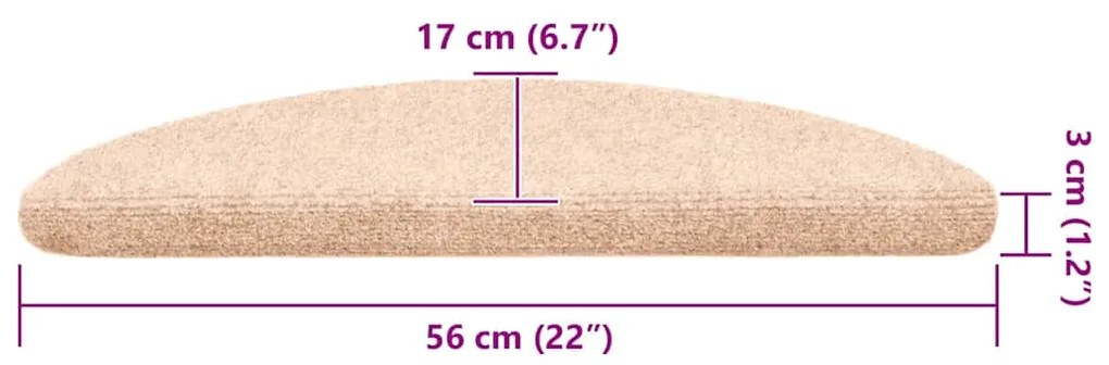 Tapetes de escada autoadesivos 5 pcs 56x17x3 cm castanho