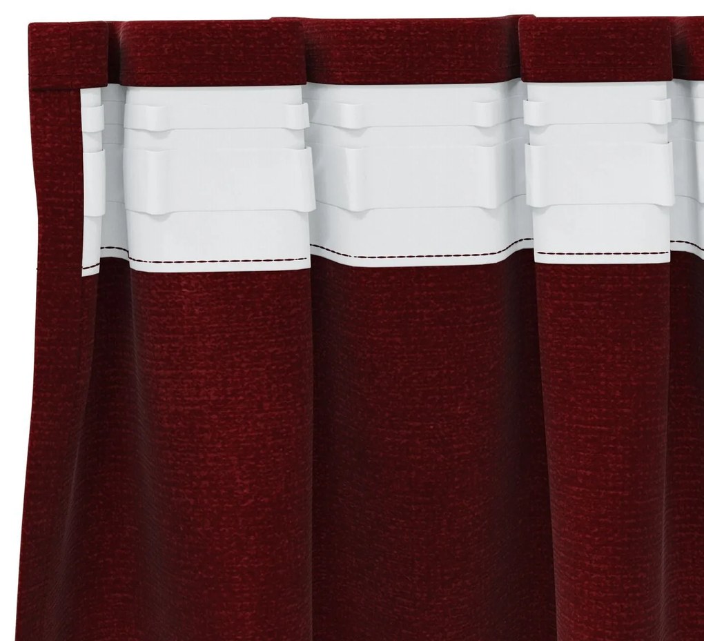 Cortinas Blackout vidaXL com fita superior 2 pcs Bordô Veludo