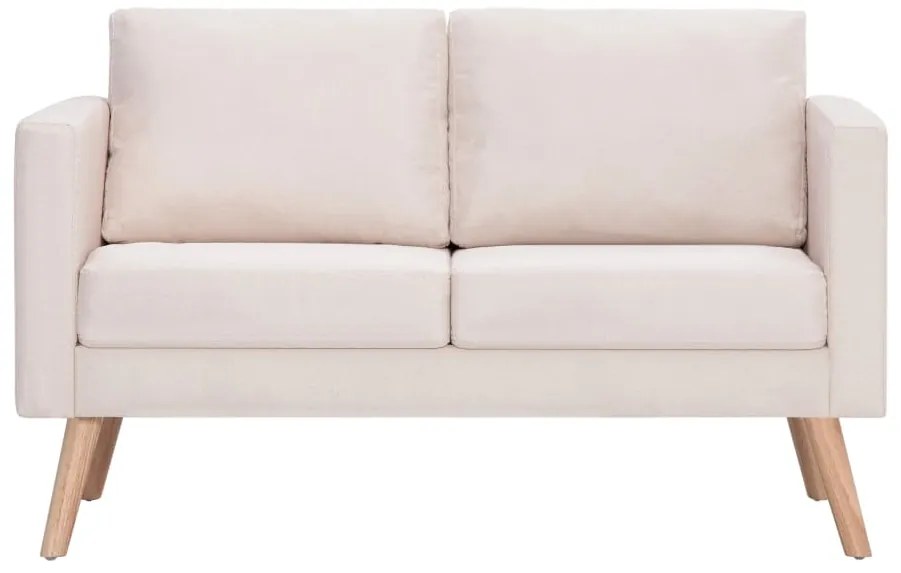 Sofá de 2 lugares tecido cor creme