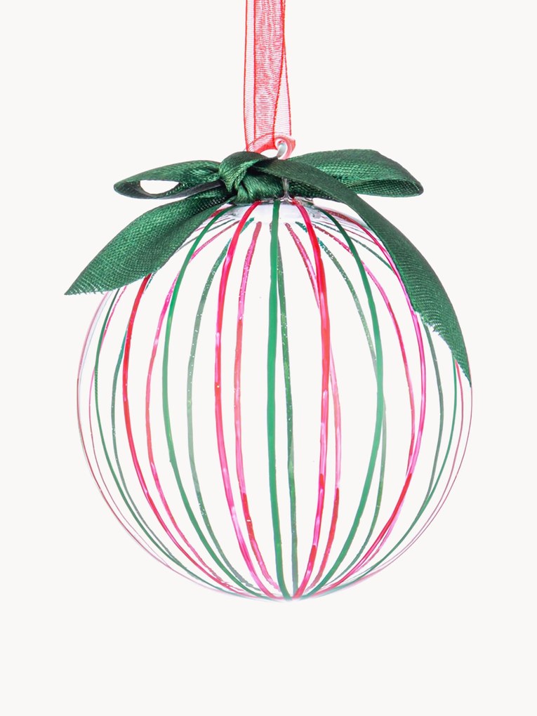 Christmas Balls Stripe Trans, Various Set Sizes